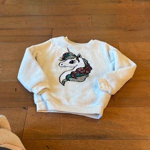 4-6yr fleece unicorn sweater from h&m
